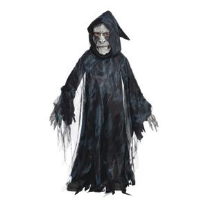 Kids Grim Reaper Soul Taker Spooky Boy’s Halloween Costume Size S 4-6